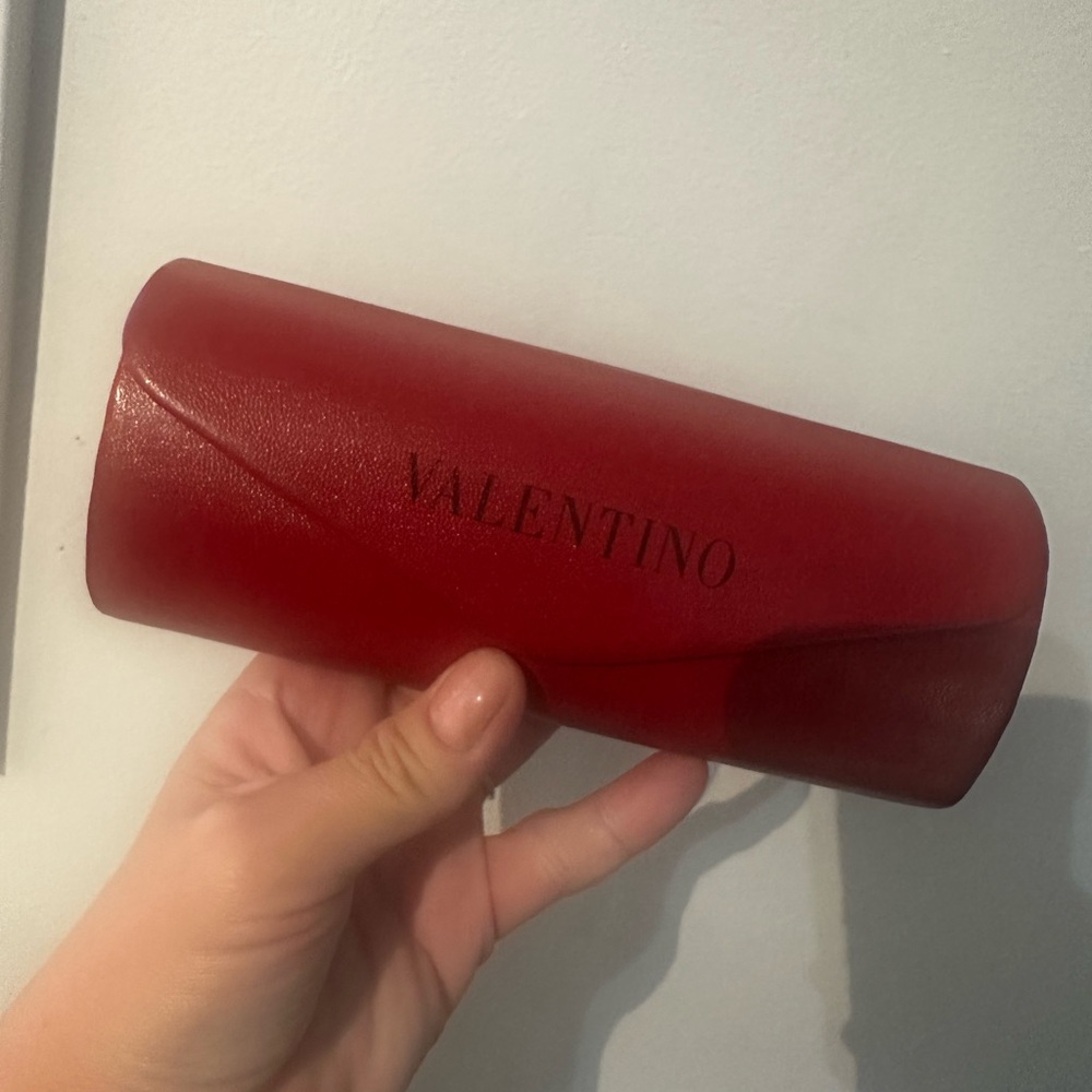 Authetic Used Valentino Bold Red Eyewear Case